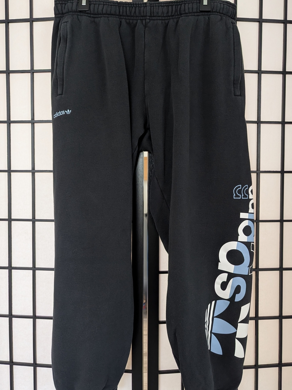 Men's adidas Black Trefoil Logo Fleece Sweatpants XL